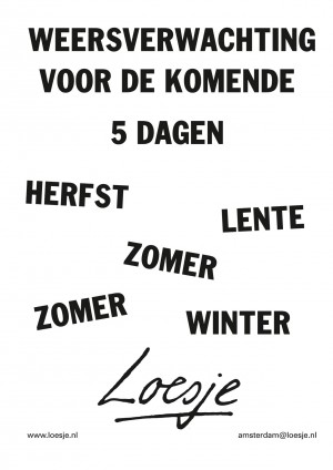 weersverwachting voor de komende vijf dagen herfst zomer lente zomer winter