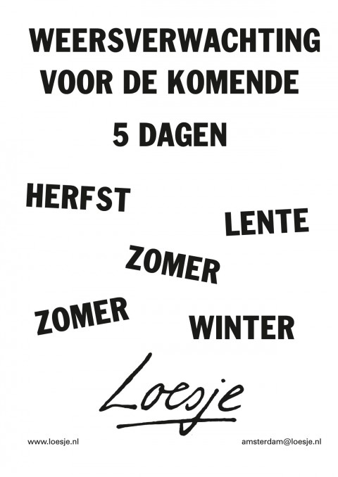 weersverwachting voor de komende vijf dagen herfst zomer lente zomer winter