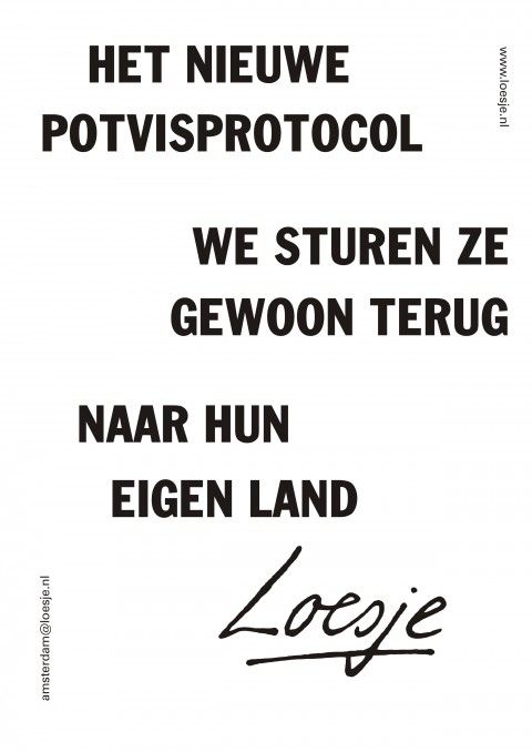 het nieuwe potvisprotocol we sturen ze gewoon terug naar hun eigen land