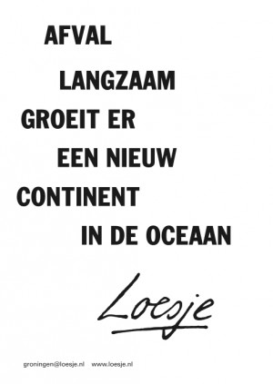 Afval langzaam groeit er een nieuw continent in de oceaan