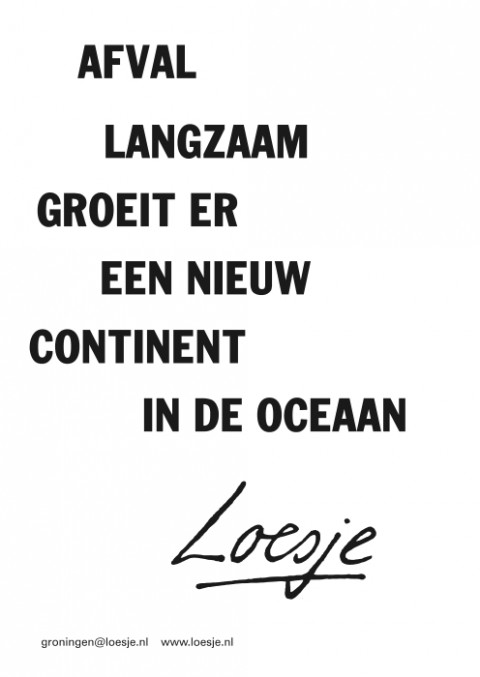 Afval langzaam groeit er een nieuw continent in de oceaan