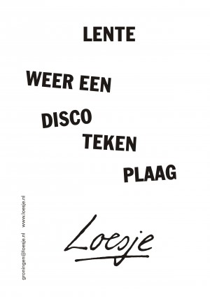 Lente weer een disco teken plaag