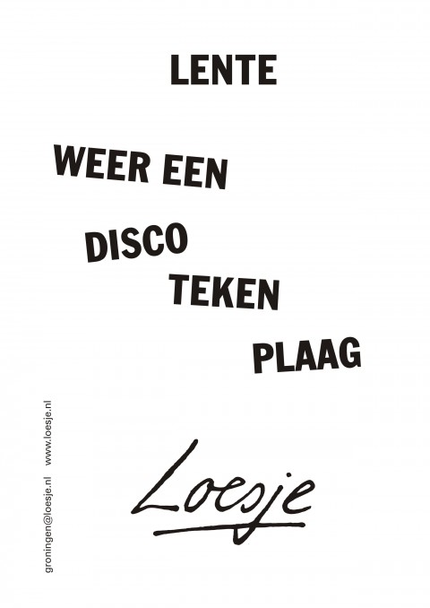Lente weer een disco teken plaag