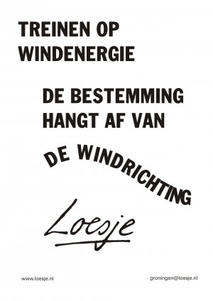 Treinen op windenergie de bestemming hangt af van de windrichting