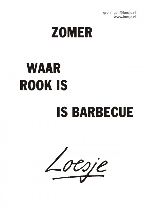 Zomer waar rook is is barbecue