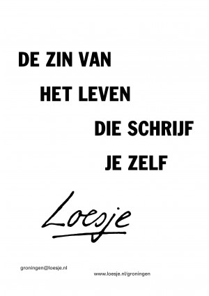 de zin van het leven die schrijf je zelf