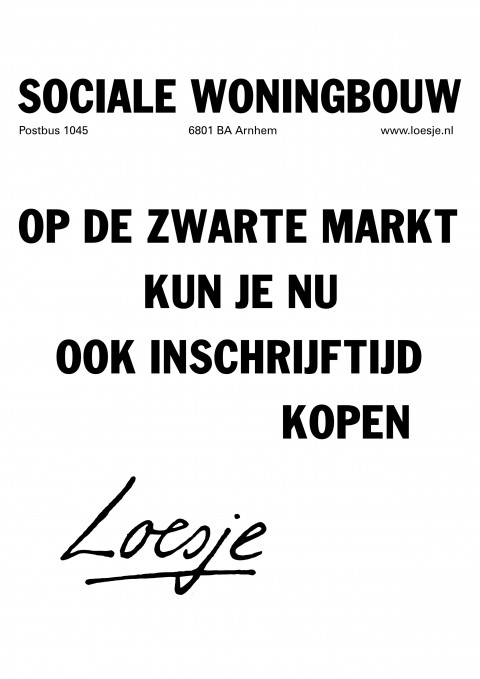 sociale woningbouw op de zwarte markt kan je nu ook inschrijftijd kopen