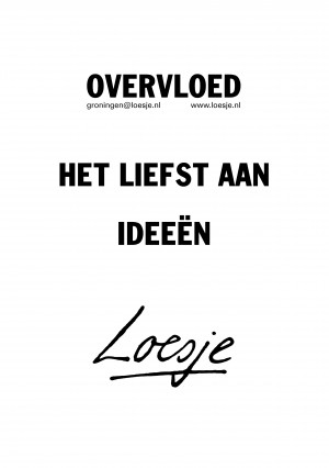 overvloed het liefst aan ideeën