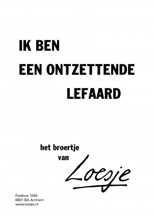 Ik ben een ontzettende lefaard  het broertje van