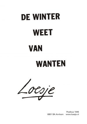 De winter weet van wanten