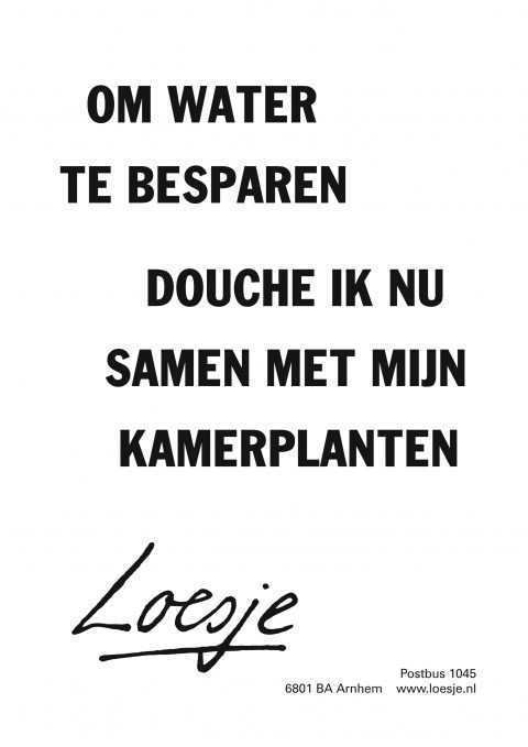 Om water te besparen douche ik nu samen met mijn kamerplanten