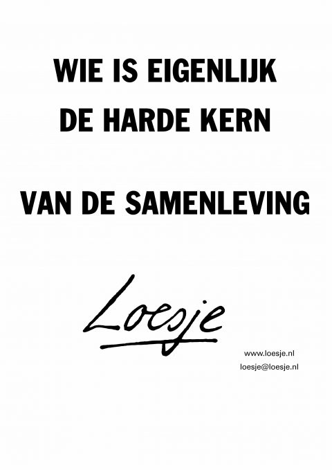 Wie is eigenlijk de harde kern van de samenleving