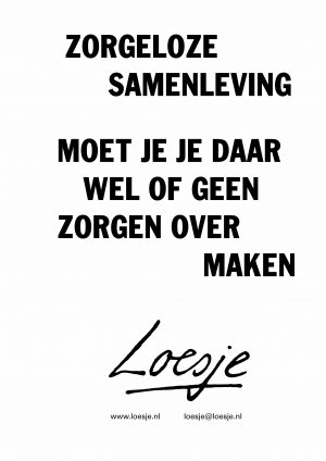 Zorgeloze samenleving moet je je daar wel of geen zorgen over maken