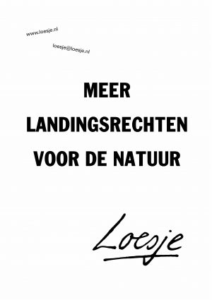 Meer landingsrechten voor de natuur