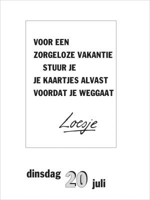 Voor een zorgeloze vakantie stuur je je kaartjes alvast op voordat je weggaat