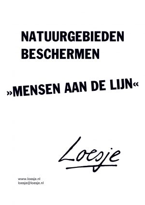 Natuurgebieden beschermen / mensen aan de lijn