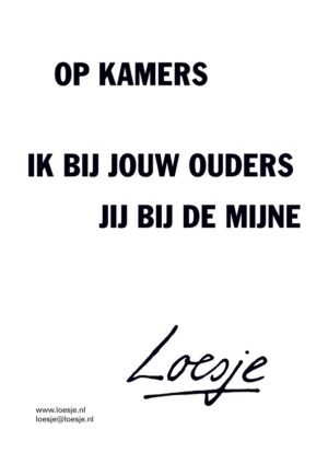 Op kamers / ik bij jouw ouders / jij bij de mijne