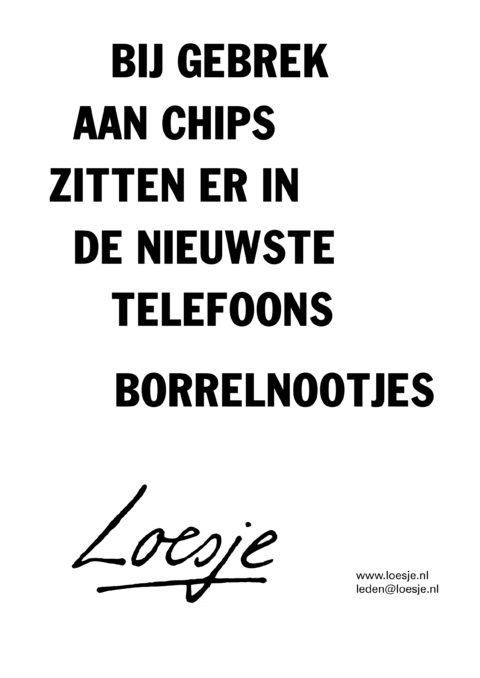 Bij gebrek aan chips zitten er in de nieuwste telefoons borrelnootjes