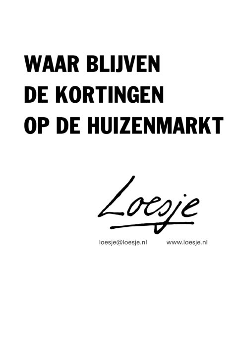 waar blijven de kortingen op de huizenmarkt