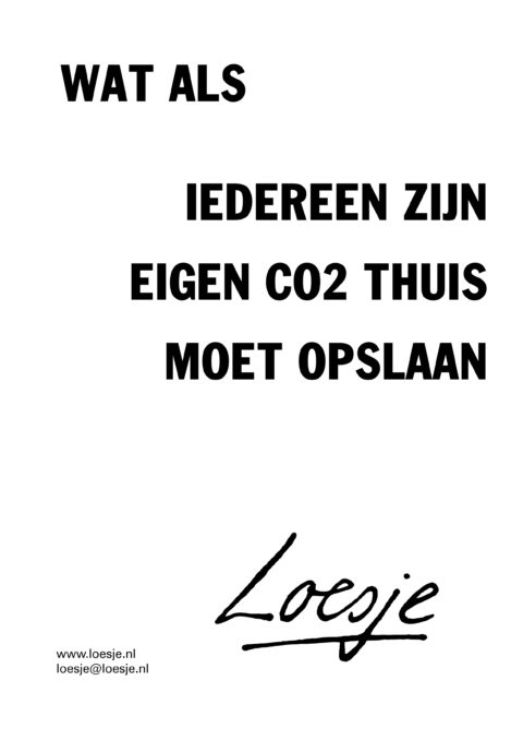 Wat als iedereen zijn eigen CO2 thuis moet opslaan