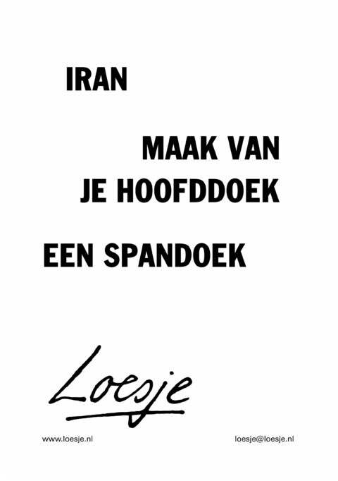 Iran / maak van je hoofddoek een spandoek