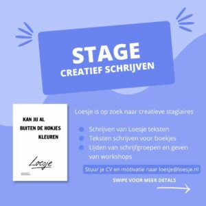 creatieve stage - creatief schrijven