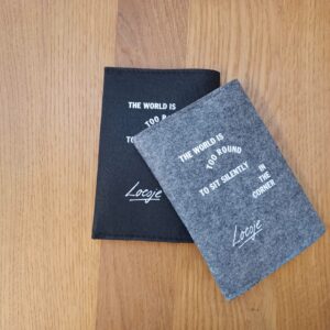 Paspoorthoesje - Grijs en zwart