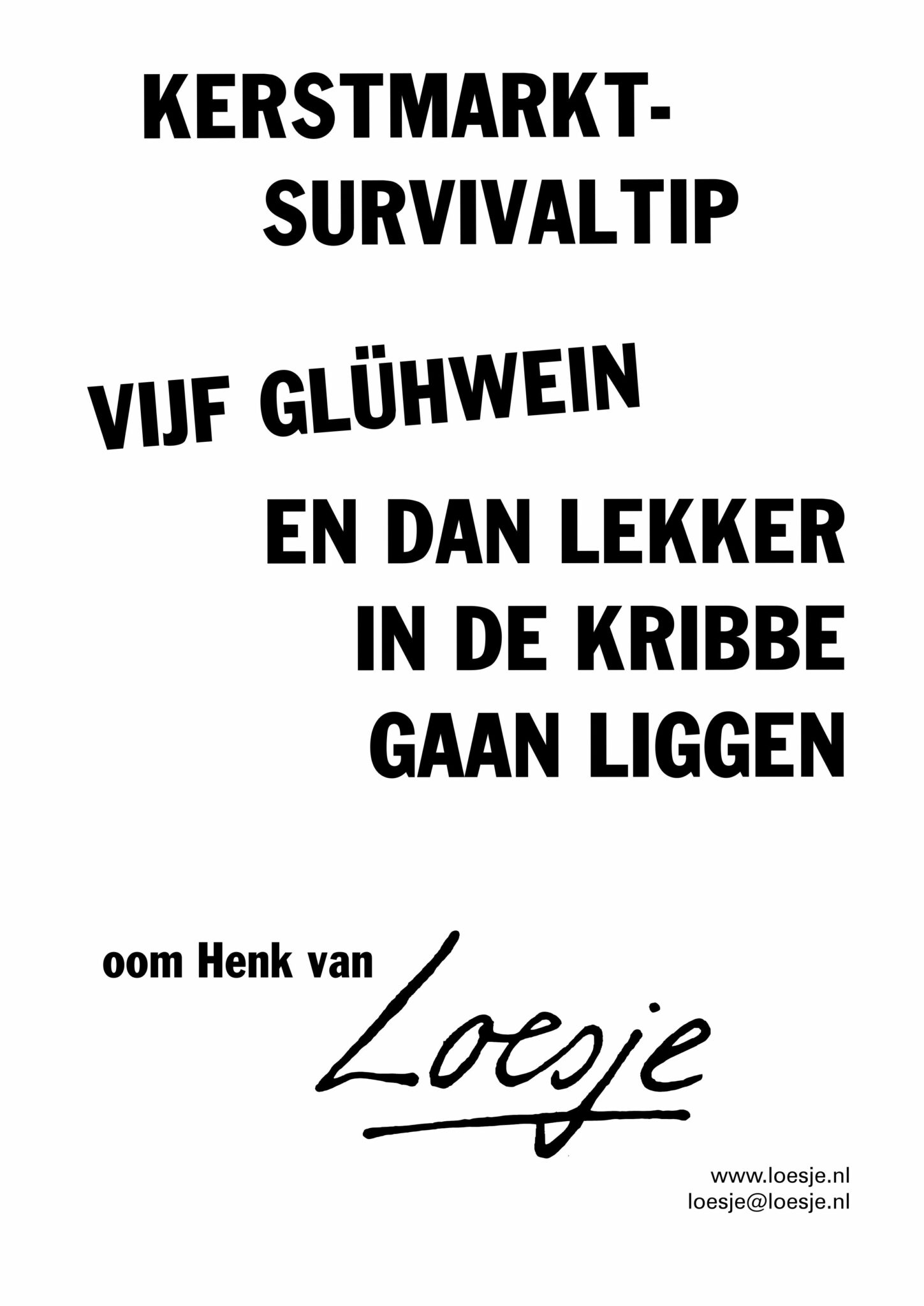 kerst ren dieren ren Loesje