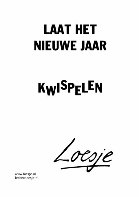 Laat het nieuwe jaar kwispelen