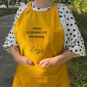 Loesje schort - smaak is een kwestie van humor