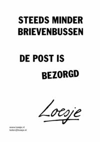 Steeds minder brievenbussen/ de post is bezorgd