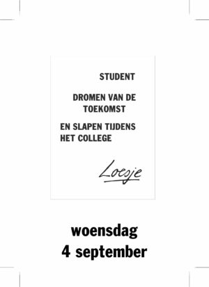 student/dromen over de toekomst en slapen tijdens het college