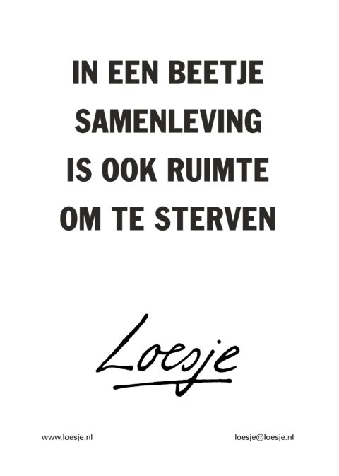 In een beetje samenleving is ook ruimte om te sterven