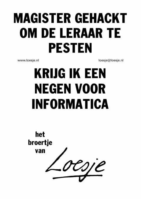 Magister gehackt om de leraar te pesten / krijg ik een negen voor informatica – het broertje van