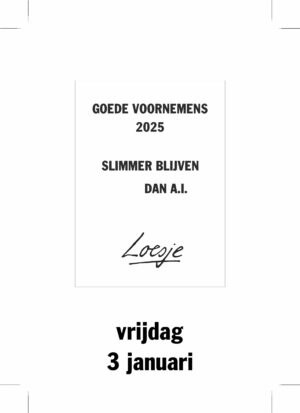 Goede voornemens 2025/slimmer blijven dan A.I.