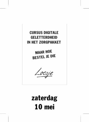 Cursus digitale geletterheid in het zorgpakket/ maar hoe bestel je die