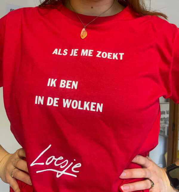 Valentijns T-shirt - Als je me zoekt ik ben in de wolken