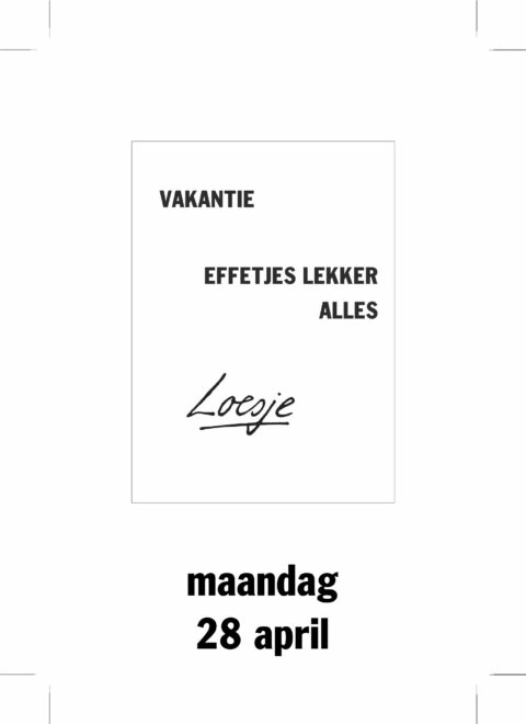 Vakantie – effetjes lekker alles
