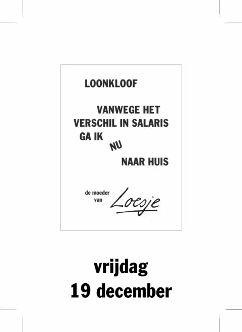 Loonkloof vanwege het verschil in salaris ga ik nu naar huis