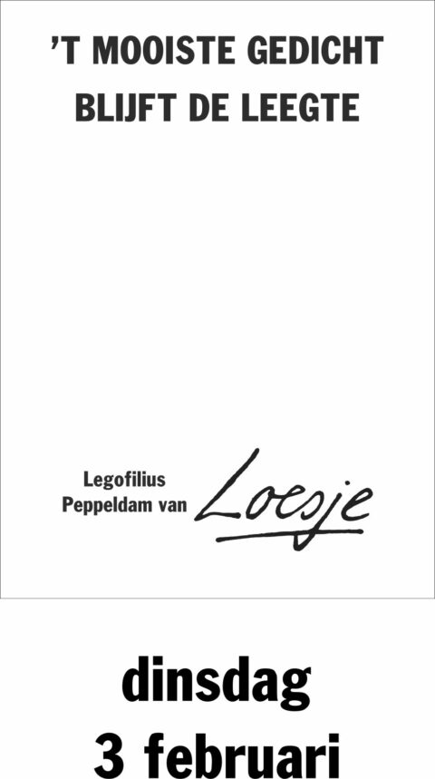 Het mooiste gedicht blijft de leegte