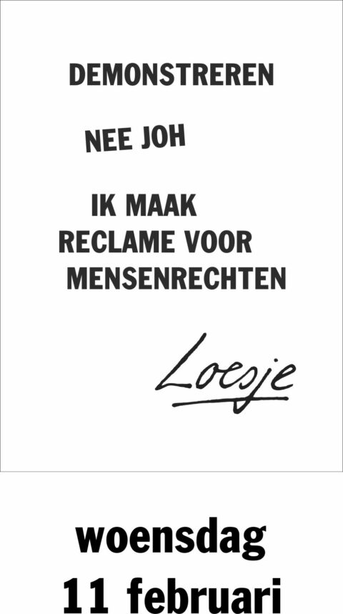 Demonstreren nee joh ik maak reclame voor mensenrechten