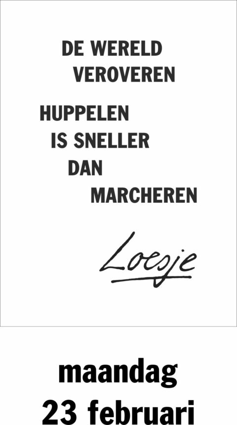 De wereld veroveren huppelen is sneller dan marcheren