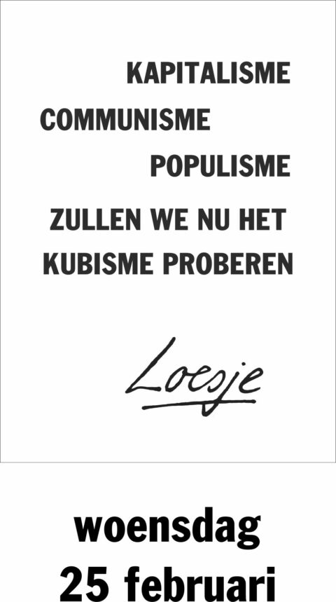 Kapitalisme communisme populisme zullen we nu het kubisme proberen