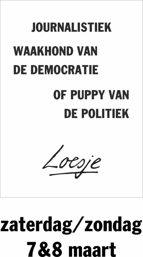 Journalistiek waakhond van de democratie of puppy van de politiek