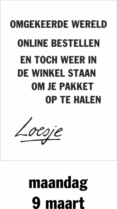 Omgekeerde wereld online bestellen en toch weer in de winkel staan om je pakket op te halen