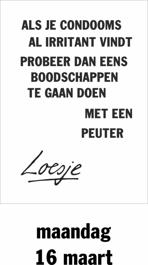 Als je condooms al irritant vindt probeer dan eens boodschappen te gaan doen met een peuter