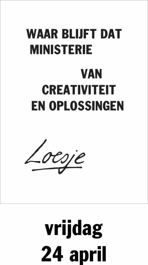 Waar blijft dat ministerie van creativiteit en oplossingen