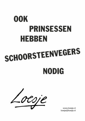 ook prinsessen hebben schoorsteenvegers nodig