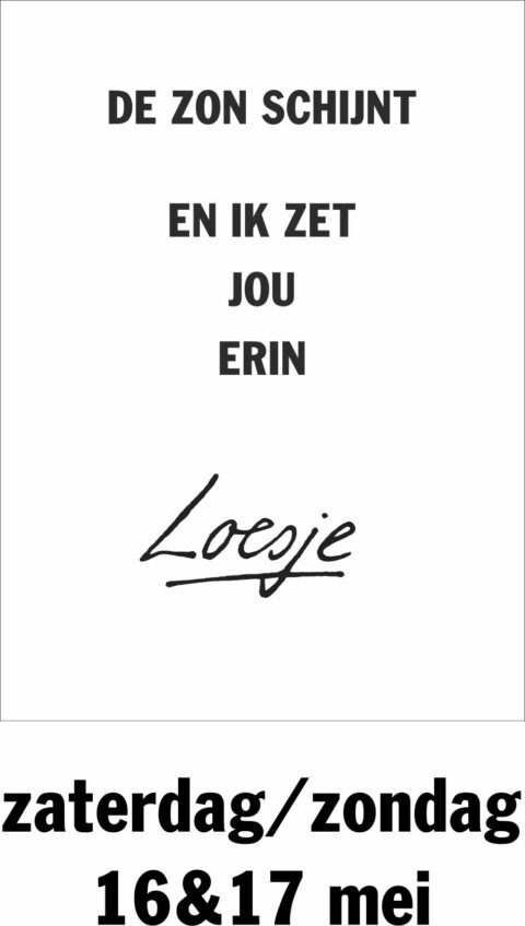 De zon schijnt en ik zet jou erin