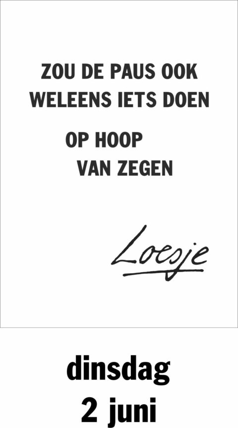 Zou de paus ook weleens iets doen op hoop van zegen
